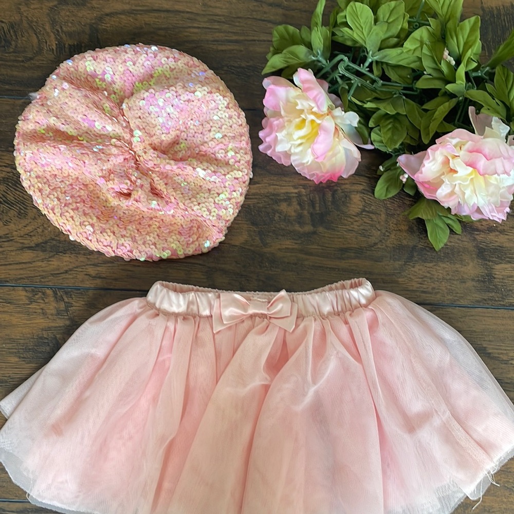 Pink sequin beret - Picture 2 of 5